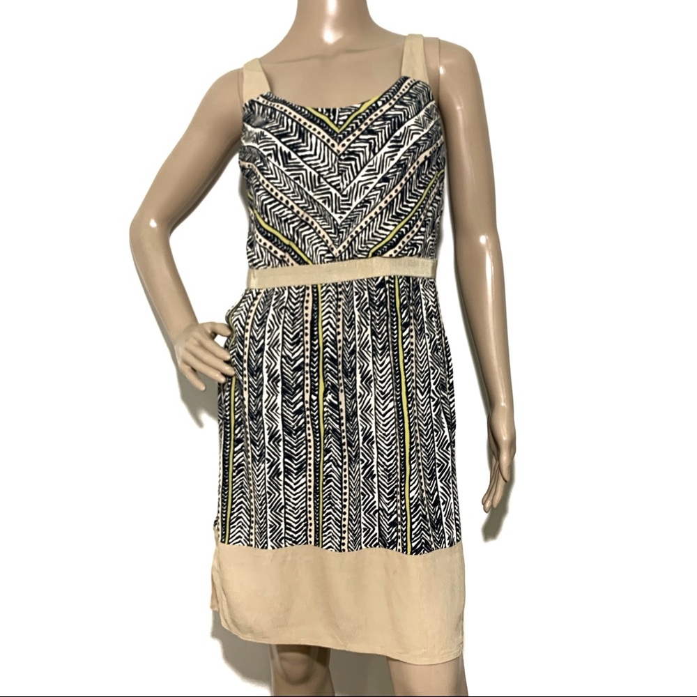 Loft Nude Tribal Print Cinched Mini Dress Size 0